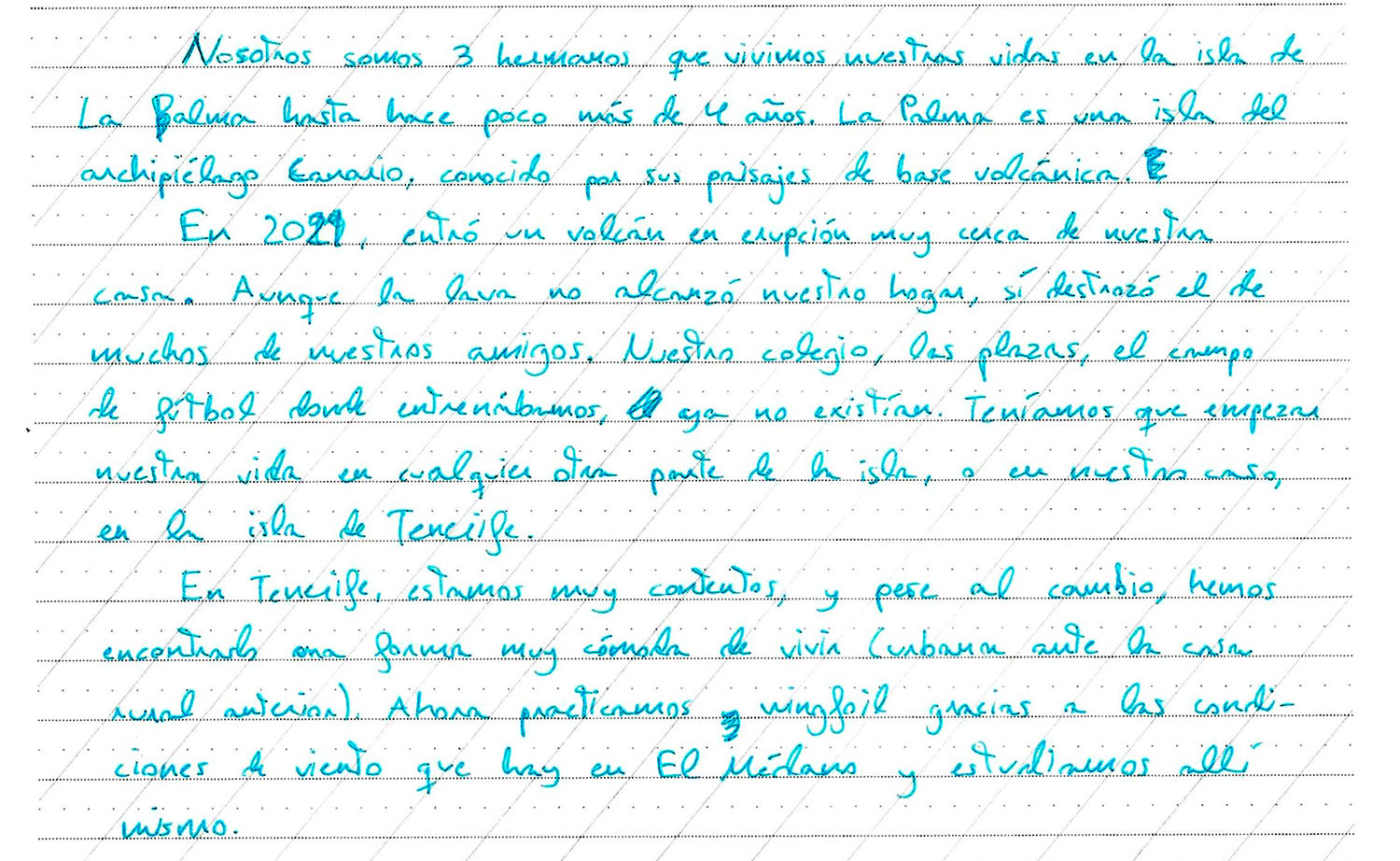 y empezo el volcan texto